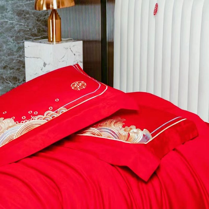 91家纺网 家纺一手货源 找家纺 梦丝语家纺婚庆四件套五件套六件套八件套10件套百支提花原版