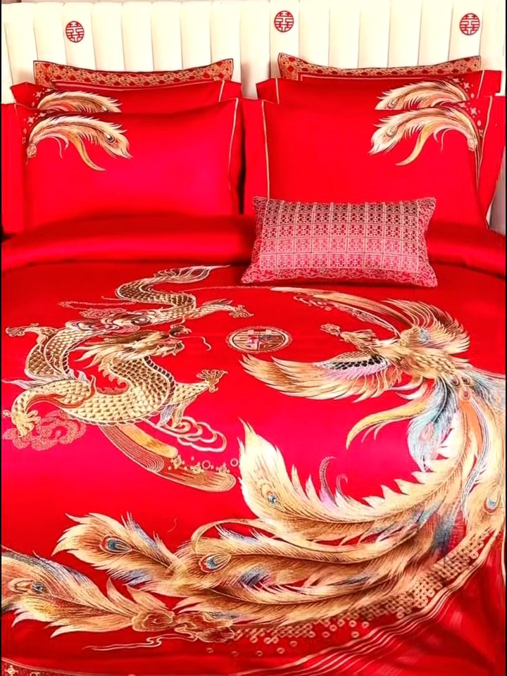 91家纺网 家纺一手货源 找家纺 梦丝语家纺婚庆四件套五件套六件套八件套10件套百支提花原版