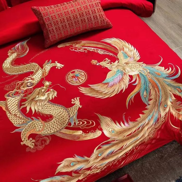 91家纺网 家纺一手货源 找家纺 梦丝语家纺婚庆四件套五件套六件套八件套10件套百支提花原版