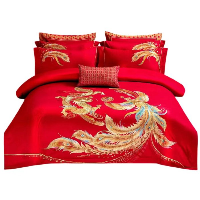 91家纺网 家纺一手货源 找家纺 梦丝语家纺婚庆四件套五件套六件套八件套10件套百支提花原版