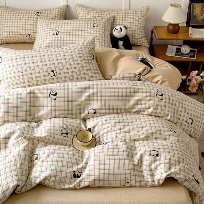 91家纺网 家纺一手货源 找家纺 全棉高品质新疆棉印花四件套学生三件套床单款床笠款