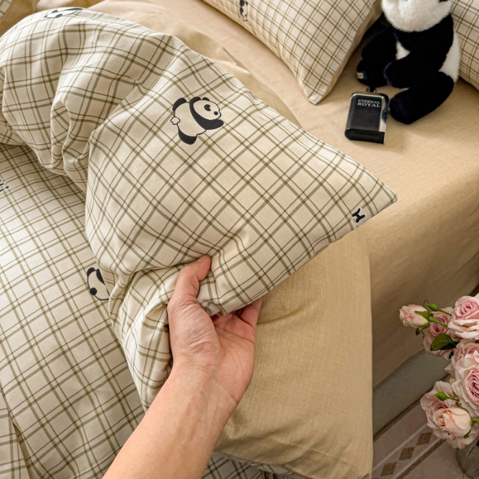 91家纺网 家纺一手货源 找家纺 全棉高品质新疆棉印花四件套学生三件套床单款床笠款