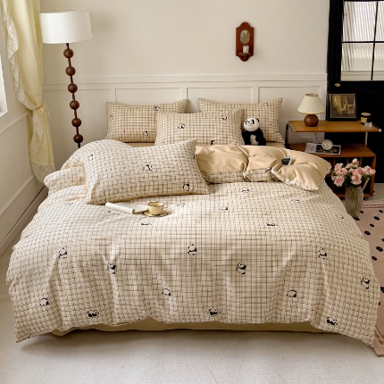 全棉高品质新疆棉印花四件套学生三件套床单款床笠款