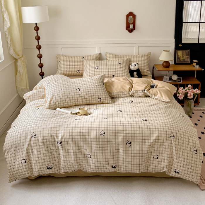 91家纺网 家纺一手货源 找家纺 全棉高品质新疆棉印花四件套学生三件套床单款床笠款