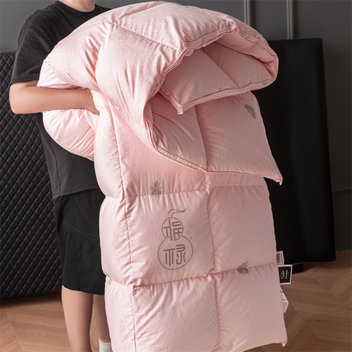 91家纺网 家纺一手货源 找家纺 （总）福禄 羽绒被95白鹅绒被80支全棉双层三防抗菌静音春秋被子被芯加厚冬被 