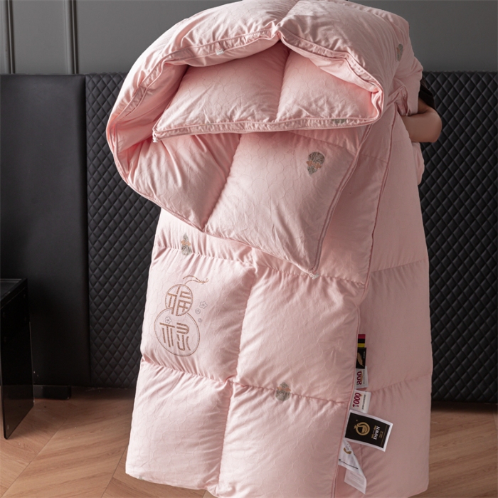 91家纺网 家纺一手货源 找家纺 （总）福禄 羽绒被95白鹅绒被80支全棉双层三防抗菌静音春秋被子被芯加厚冬被 