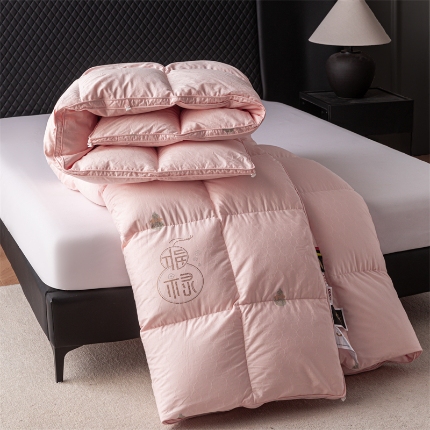 91家纺网 家纺一手货源 找家纺 （总）福禄 羽绒被95白鹅绒被80支全棉双层三防抗菌静音春秋被子被芯加厚冬被 