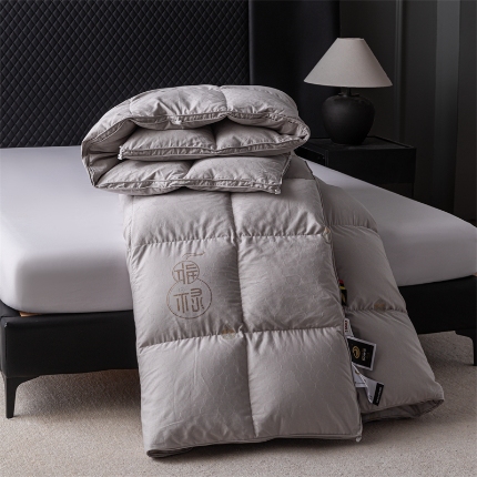 91家纺网 家纺一手货源 找家纺 （总）福禄 羽绒被95白鹅绒被80支全棉双层三防抗菌静音春秋被子被芯加厚冬被 
