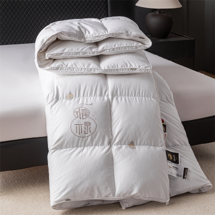 91家纺网 家纺一手货源 找家纺 （总）福禄 羽绒被95白鹅绒被80支全棉双层三防抗菌静音春秋被子被芯加厚冬被 