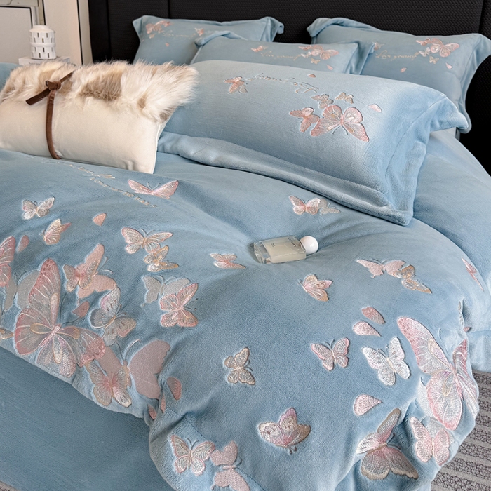 91家纺网 家纺一手货源 找家纺 （总）星蕴家纺 2025新款230克全消光牛奶绒四件套-佰丽