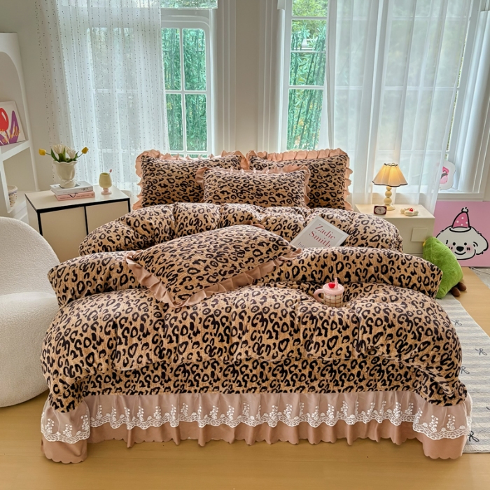 91家纺网 家纺一手货源 找家纺 （总）2025新款牛奶绒床盖四件套床上绒四件套