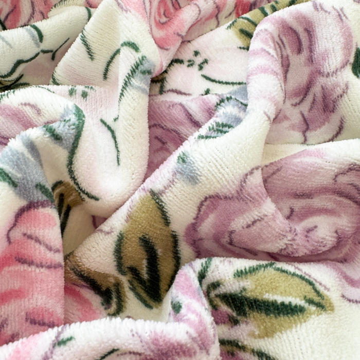 91家纺网 家纺一手货源 找家纺 2025新款牛奶绒床盖四件套床上绒四件套 玫瑰花园