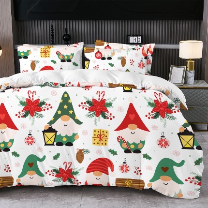 91家纺网 家纺一手货源 找家纺 jit跨境数码印花被套三件套一件代发temu希音集采shein亚马逊速卖通pod-圣诞款第一批