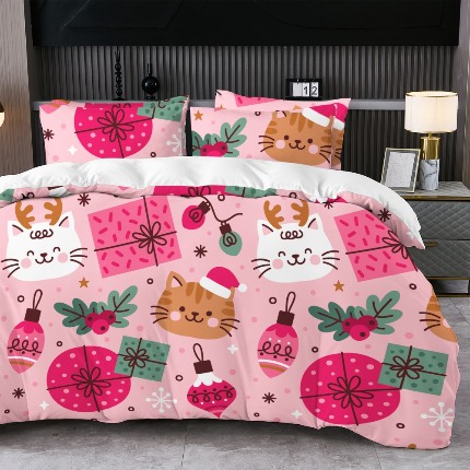 91家纺网 家纺一手货源 找家纺 jit跨境数码印花被套三件套一件代发temu希音集采shein亚马逊速卖通pod-圣诞款第一批