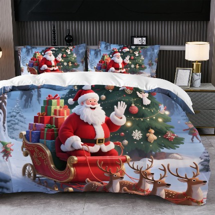 91家纺网 家纺一手货源 找家纺 jit跨境数码印花被套三件套一件代发temu希音集采shein亚马逊速卖通pod-圣诞款第一批,地精,圣诞房,红绿圣诞,红绿圣诞格,卡牌圣诞老人,圣诞老人与礼物,圣诞猫咪,帽子小格,圣诞老人的礼物,驯鹿老人,圣诞文字,红果叶,圣诞颂,圣诞格,圣诞树绿