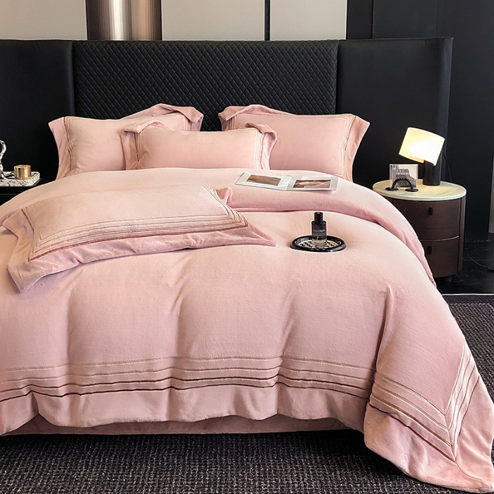 91家纺网 家纺一手货源 找家纺 （总）星蕴家纺 2025新款全消光牛奶绒四件套-马德里