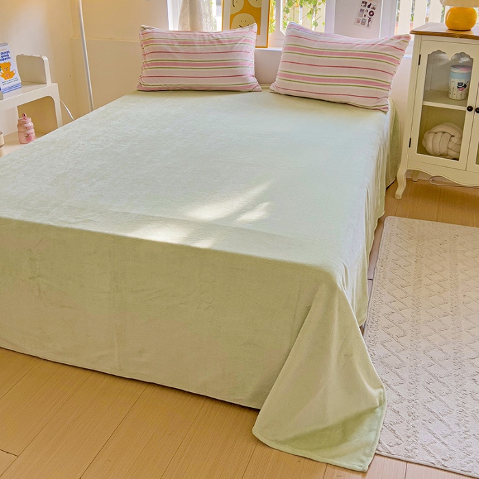 91家纺网 家纺一手货源 找家纺 （总）艾咪-Amy ntmy 新款条纹牛奶绒四件套