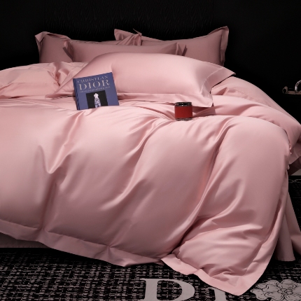 91家纺网 家纺一手货源 找家纺 （总）2025新款纯色长绒棉全棉纯棉轻奢四件套- 克里斯