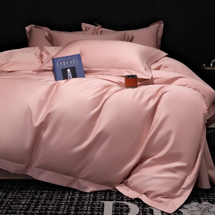 91家纺网 家纺一手货源 找家纺 （总）2025新款纯色长绒棉全棉纯棉轻奢四件套- 克里斯