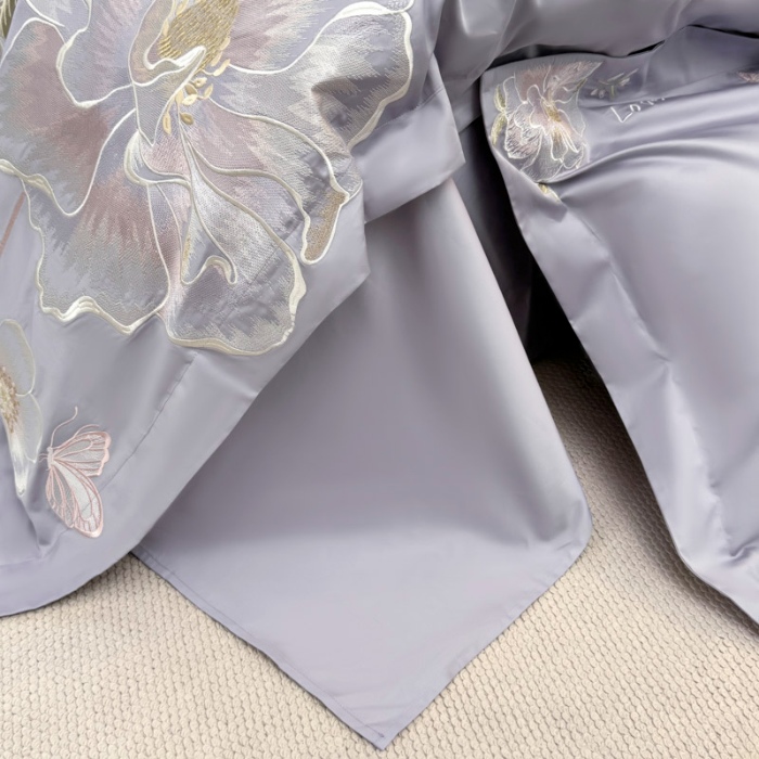 91家纺网 家纺一手货源 找家纺 （总）2025新款全棉纯棉长绒棉刺绣轻奢四件套系列-罗马