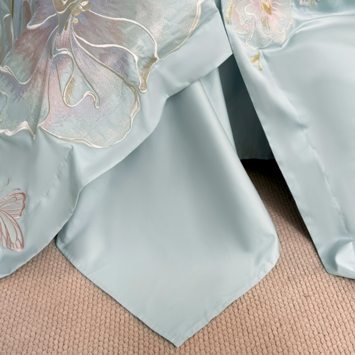 91家纺网 家纺一手货源 找家纺 （总）2025新款全棉纯棉长绒棉刺绣轻奢四件套系列-罗马