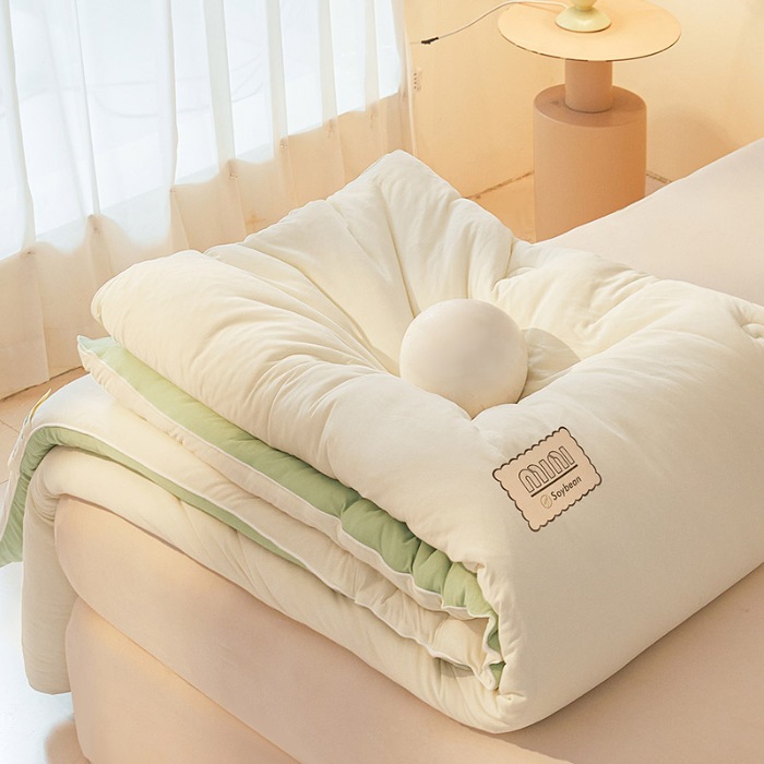 91家纺网 家纺一手货源 找家纺 （总）2026新款A类针织棉大豆被超柔亲肤秋冬保暖被芯【有检测报告 有买家秀】