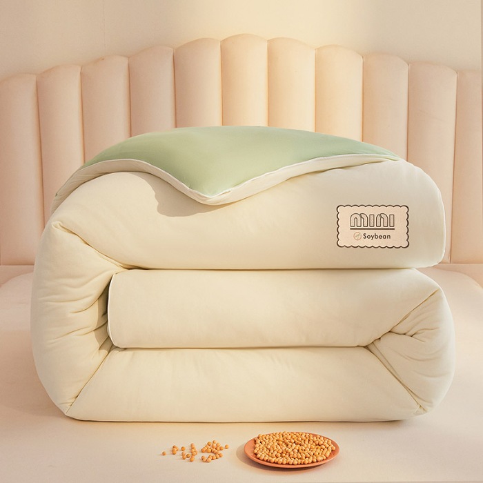 91家纺网 家纺一手货源 找家纺 （总）2026新款A类针织棉大豆被超柔亲肤秋冬保暖被芯【有检测报告 有买家秀】