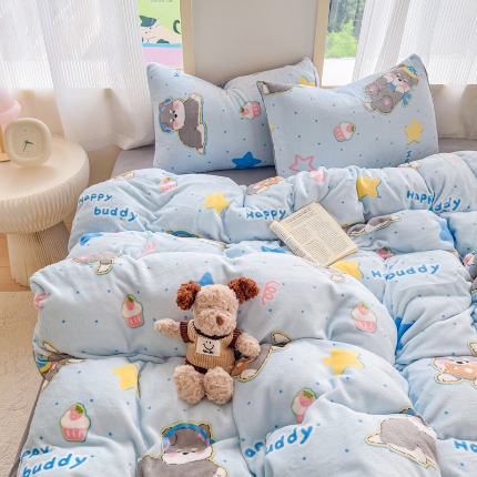 91家纺网 家纺一手货源 找家纺 （总）2025牛奶绒四件套床单款床笠款牛奶绒单被套床品套件