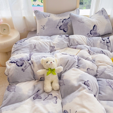 91家纺网 家纺一手货源 找家纺 （总）2025牛奶绒四件套床单款床笠款牛奶绒单被套床品套件