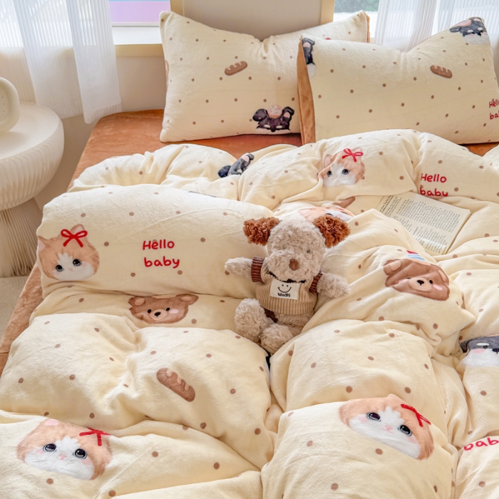 91家纺网 家纺一手货源 找家纺 （总）2025牛奶绒四件套床单款床笠款牛奶绒单被套床品套件