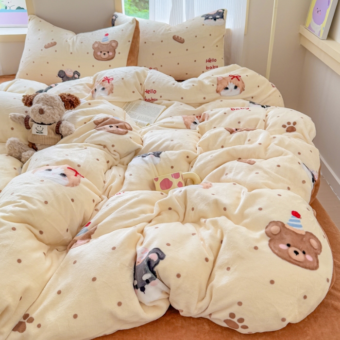 91家纺网 家纺一手货源 找家纺 （总）2025牛奶绒四件套床单款床笠款牛奶绒单被套床品套件