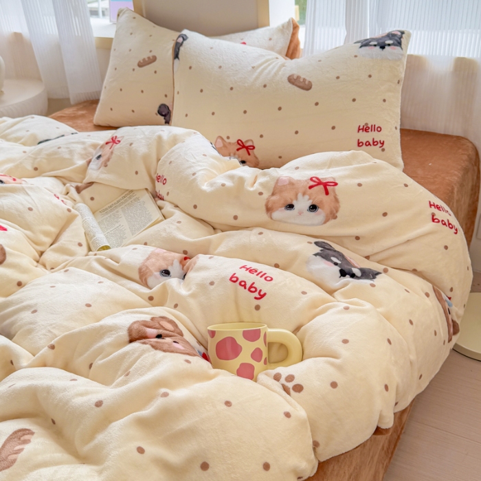 91家纺网 家纺一手货源 找家纺 （总）2025牛奶绒四件套床单款床笠款牛奶绒单被套床品套件