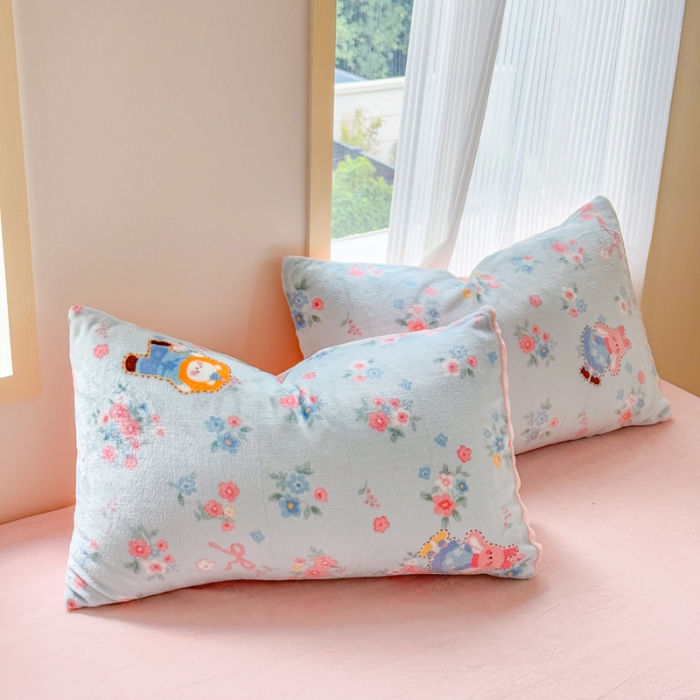 91家纺网 家纺一手货源 找家纺 （总） 2025牛奶绒四件套牛奶绒单被套牛奶绒床笠款四件套小清新可爱套件