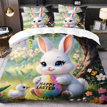 91家纺网 家纺一手货源 找家纺 jit跨境数码印花被套三件套一件代发temu希音集采shein亚马逊速卖通pod模式