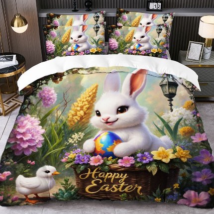 91家纺网 家纺一手货源 找家纺 jit跨境数码印花被套三件套一件代发temu希音集采shein亚马逊速卖通pod模式