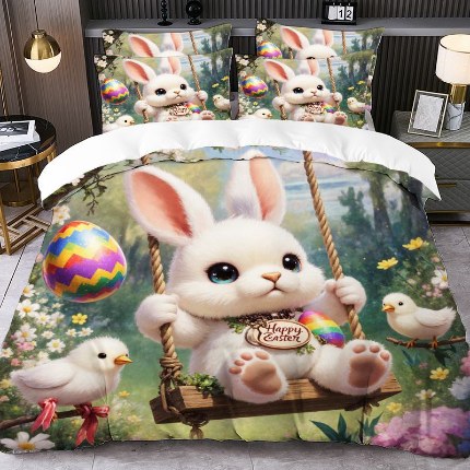 91家纺网 家纺一手货源 找家纺 jit跨境数码印花被套三件套一件代发temu希音集采shein亚马逊速卖通pod模式