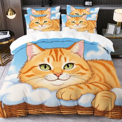 91家纺网 家纺一手货源 找家纺 jit跨境数码印花被套三件套一件代发temu希音集采shein亚马逊速卖通pod模式