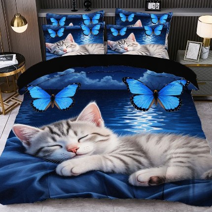 91家纺网 家纺一手货源 找家纺 jit跨境数码印花被套三件套一件代发temu希音集采shein亚马逊速卖通pod模式