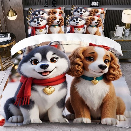 91家纺网 家纺一手货源 找家纺 jit跨境数码印花被套三件套一件代发temu希音集采shein亚马逊速卖通pod模式