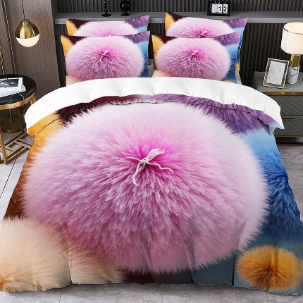 91家纺网 家纺一手货源 找家纺 jit跨境数码印花被套三件套一件代发temu希音集采shein亚马逊速卖通pod模式