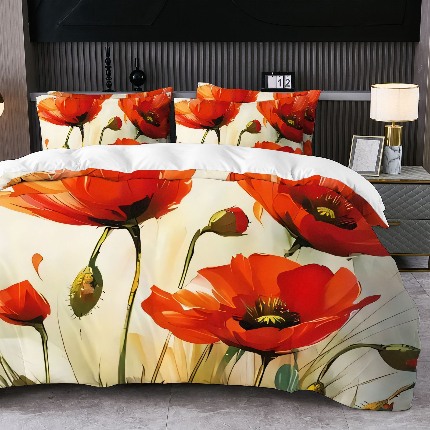 91家纺网 家纺一手货源 找家纺 jit跨境数码印花被套三件套一件代发temu希音集采shein亚马逊速卖通pod模式