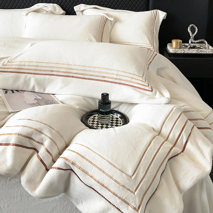 91家纺网 家纺一手货源 找家纺 （总）星蕴家纺 2025新款全消光牛奶绒四件套-马德里