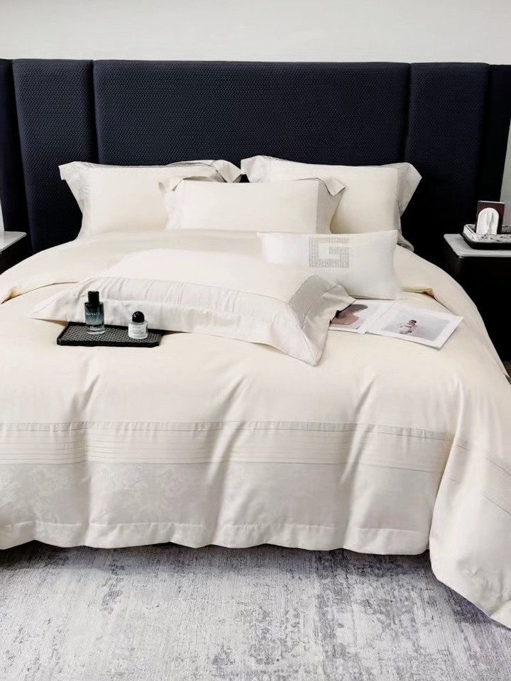 91家纺网 家纺一手货源 找家纺 高档礼盒装彩金色织提花+50*50S贡缎长绒棉纯棉加厚磨毛四件套100%全棉 香槟金-玛奇朵-彩金色织提花纯棉磨毛