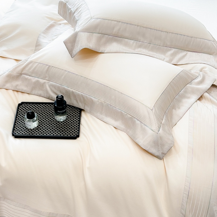 91家纺网 家纺一手货源 找家纺 高档礼盒装彩金色织提花+50*50S贡缎长绒棉纯棉加厚磨毛四件套100%全棉 香槟金-玛奇朵-彩金色织提花纯棉磨毛