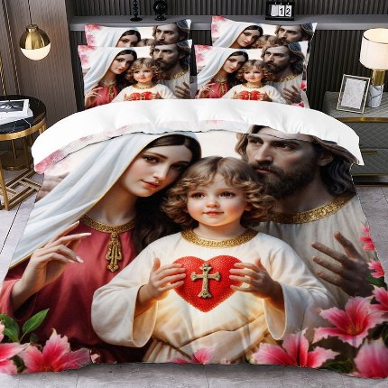 91家纺网 家纺一手货源 找家纺 jit跨境数码印花被套三件套一件代发temu希音集采shein亚马逊速卖通pod模式