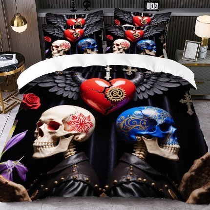 91家纺网 家纺一手货源 找家纺 jit跨境数码印花被套三件套一件代发temu希音集采shein亚马逊速卖通pod模式