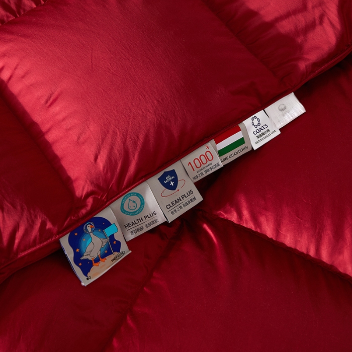 91家纺网 家纺一手货源 找家纺 抗日家纺 新款奢华纯色真丝缎单层防绒羽绒被壳 一件起批 酒红