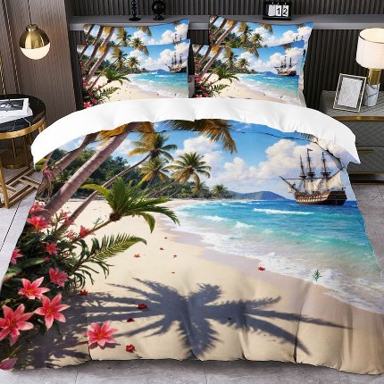 91家纺网 家纺一手货源 找家纺 jit跨境数码印花被套三件套一件代发temu希音集采shein亚马逊速卖通pod模式