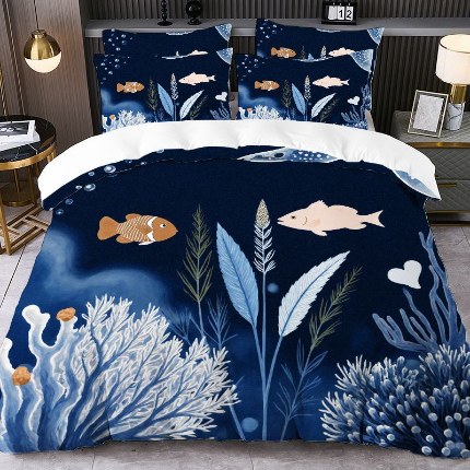 91家纺网 家纺一手货源 找家纺 jit跨境数码印花被套三件套一件代发temu希音集采shein亚马逊速卖通pod模式