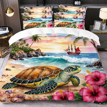 91家纺网 家纺一手货源 找家纺 jit跨境数码印花被套三件套一件代发temu希音集采shein亚马逊速卖通pod模式